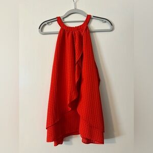 Ann Taylor Vibrant Red Sleeveless Top